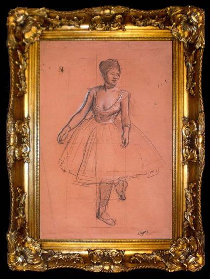 framed  Edgar Degas A Ballet dancer in position Facing three, ta009-2